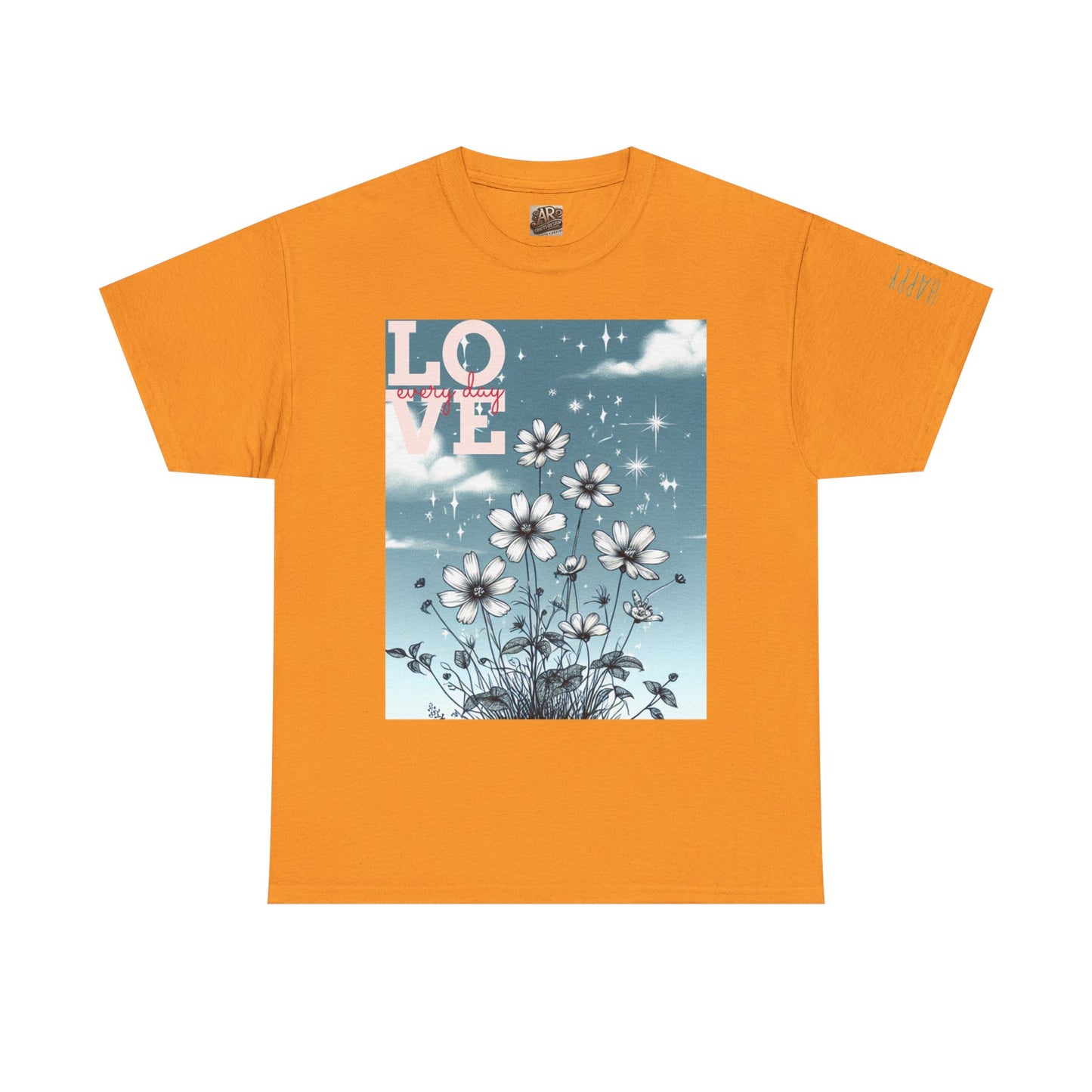 Inspirational Floral Print Tee, Love & Empowerment Shirt, Perfect for Women, Gifts for Friends, Motivational Apparel, Casual Everyday Wear