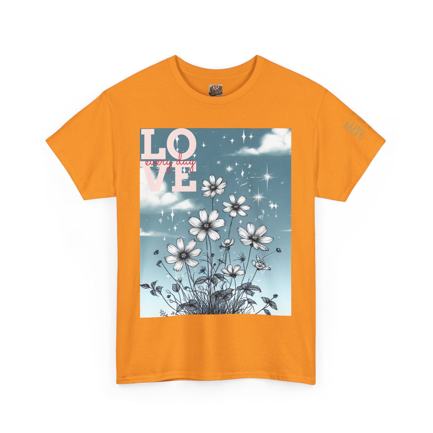 Inspirational Floral Print Tee, Love & Empowerment Shirt, Perfect for Women, Gifts for Friends, Motivational Apparel, Casual Everyday Wear