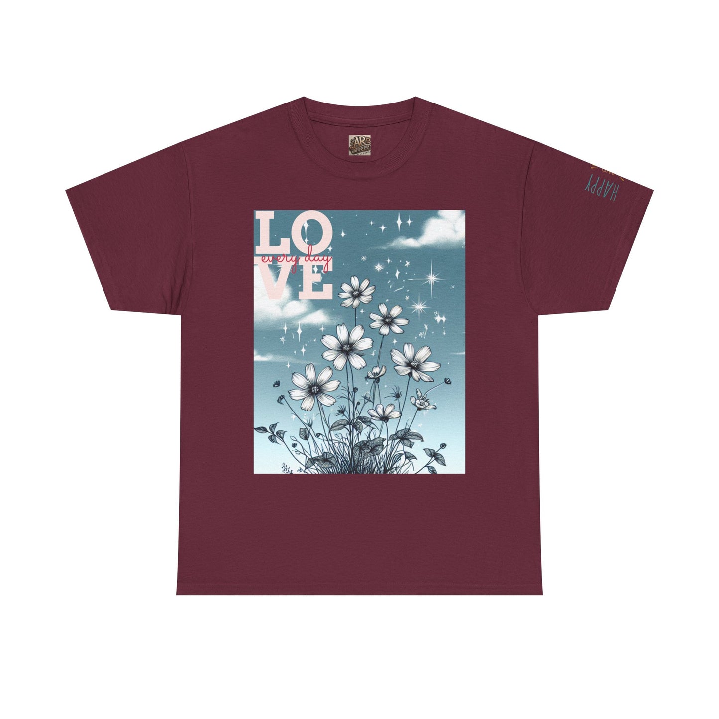 Inspirational Floral Print Tee, Love & Empowerment Shirt, Perfect for Women, Gifts for Friends, Motivational Apparel, Casual Everyday Wear