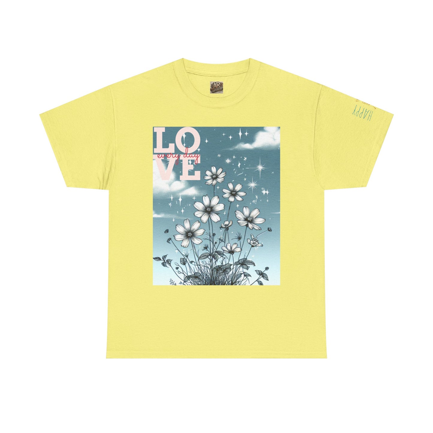 Inspirational Floral Print Tee, Love & Empowerment Shirt, Perfect for Women, Gifts for Friends, Motivational Apparel, Casual Everyday Wear