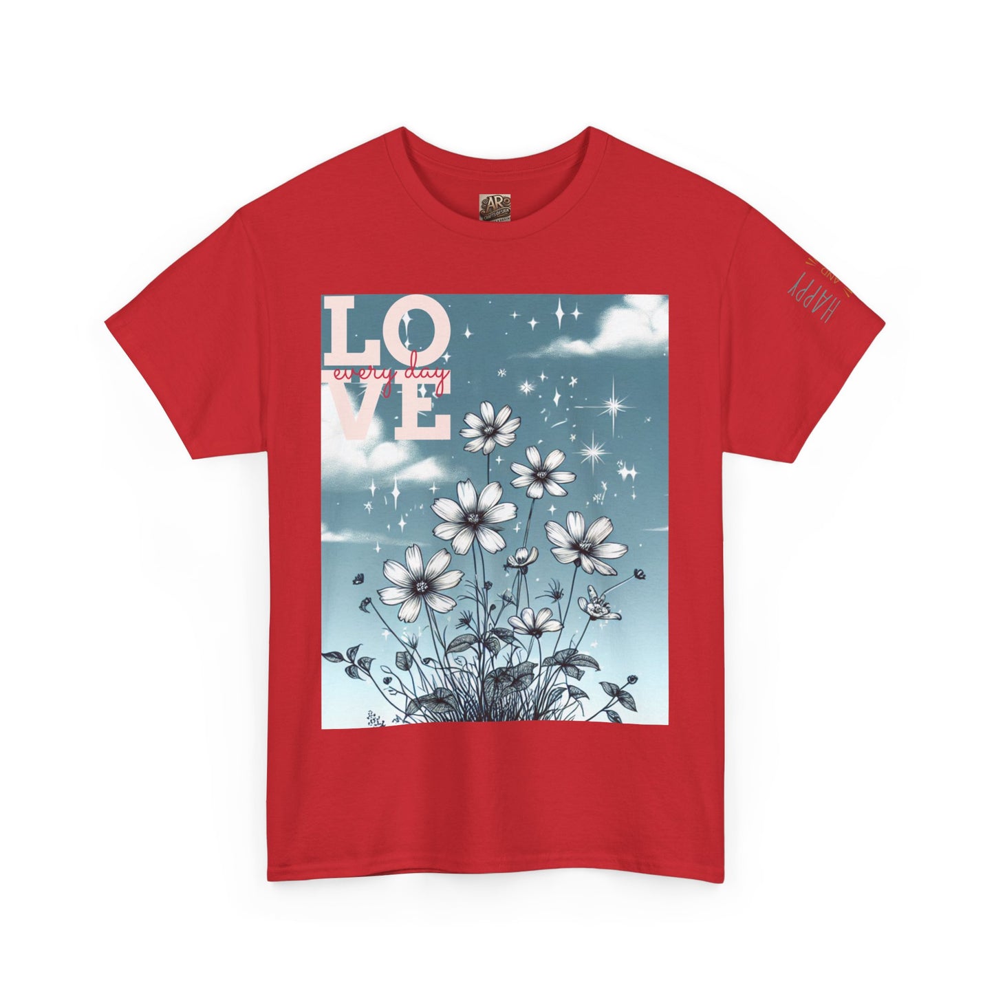Inspirational Floral Print Tee, Love & Empowerment Shirt, Perfect for Women, Gifts for Friends, Motivational Apparel, Casual Everyday Wear