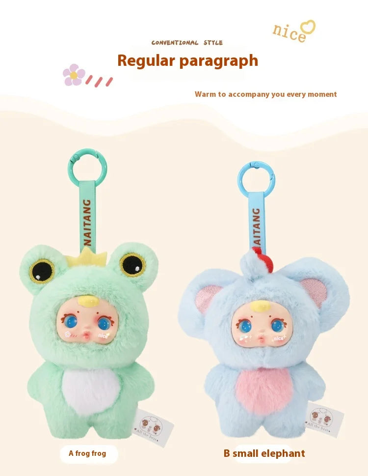 2025 New Cute Milk Candy Keychain Mysterious Blind Box Car Key Decoration Backpack Pendant Doll Small Gift Wholesale