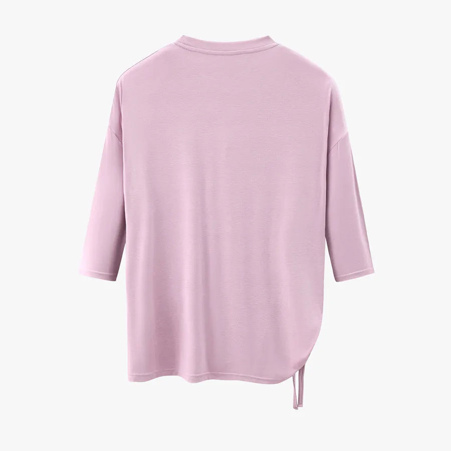 AS 2025 Summer String T shirt soft & breathable modal fabric 3/4 sleeve for women