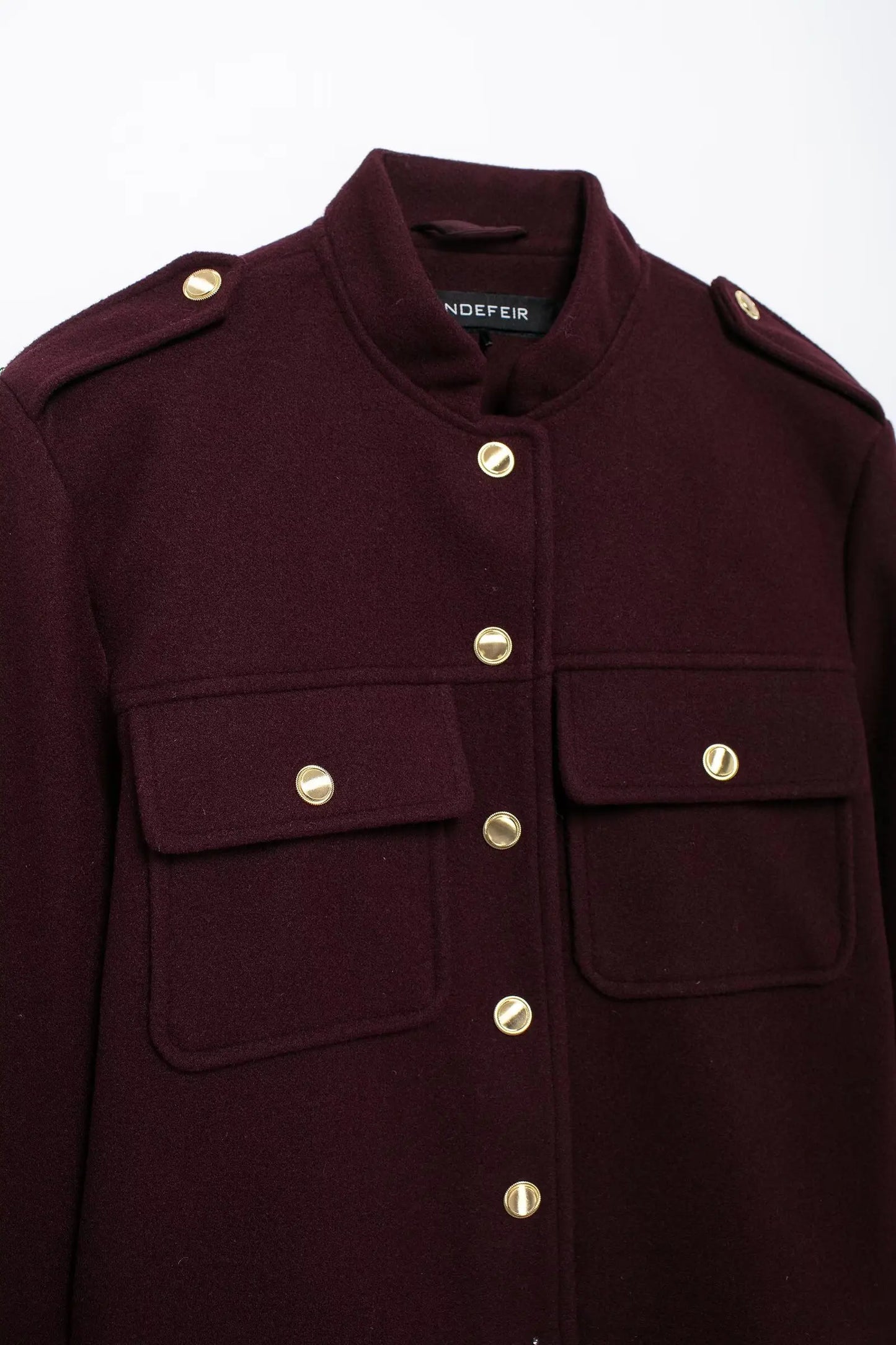 TRAFZA Women Vintage Wine Red Coat O Neck Long Sleeve Single Breasted Jacket With Pockets Autumn Casual Office Lady Outerwear