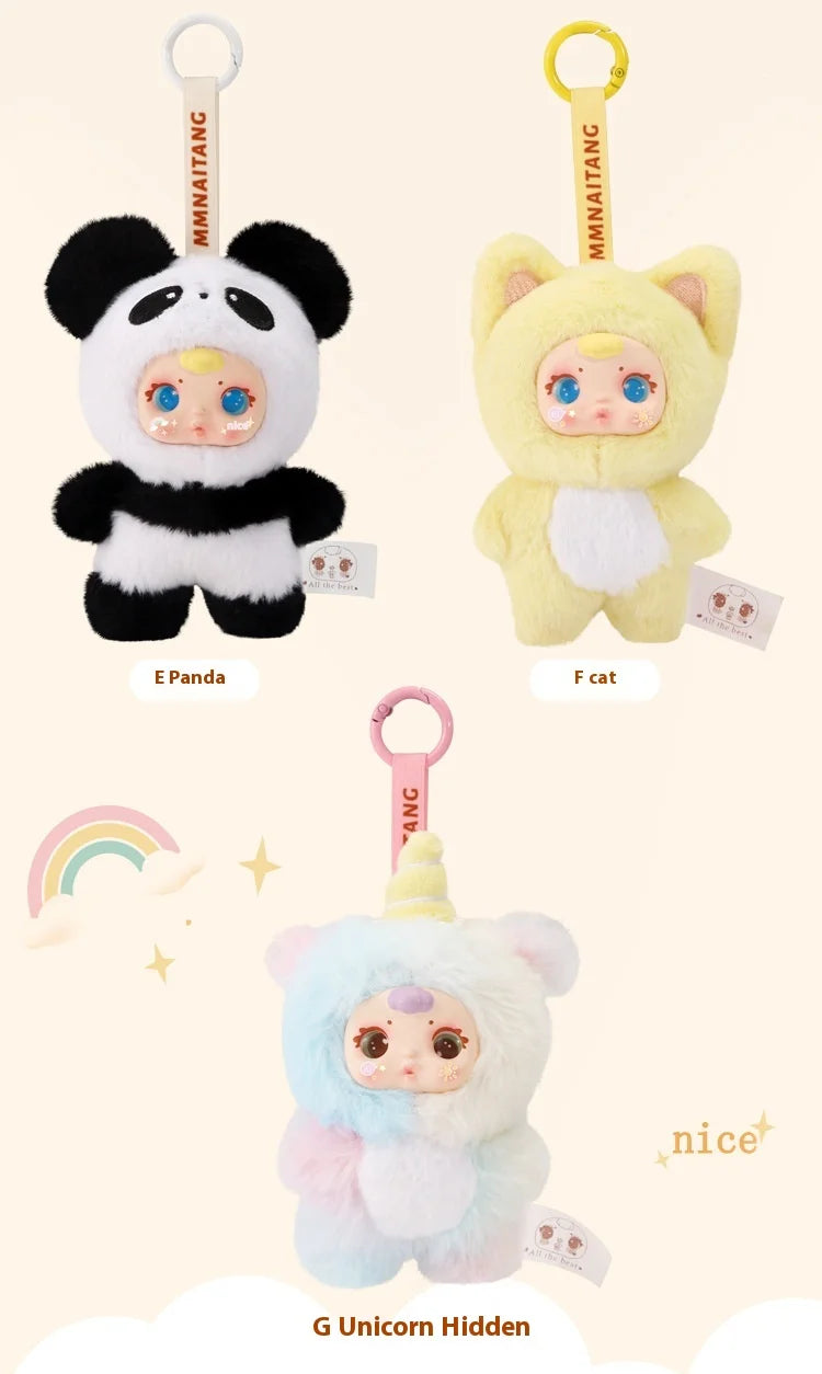 2025 New Cute Milk Candy Keychain Mysterious Blind Box Car Key Decoration Backpack Pendant Doll Small Gift Wholesale
