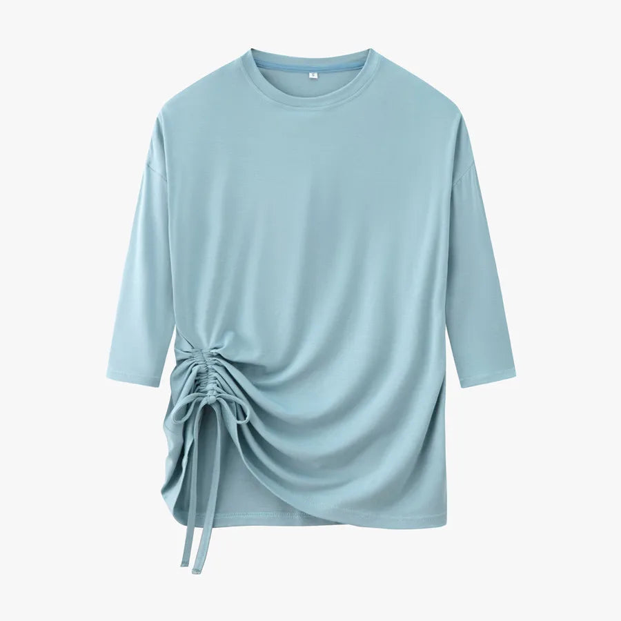AS 2025 Summer String T shirt soft & breathable modal fabric 3/4 sleeve for women