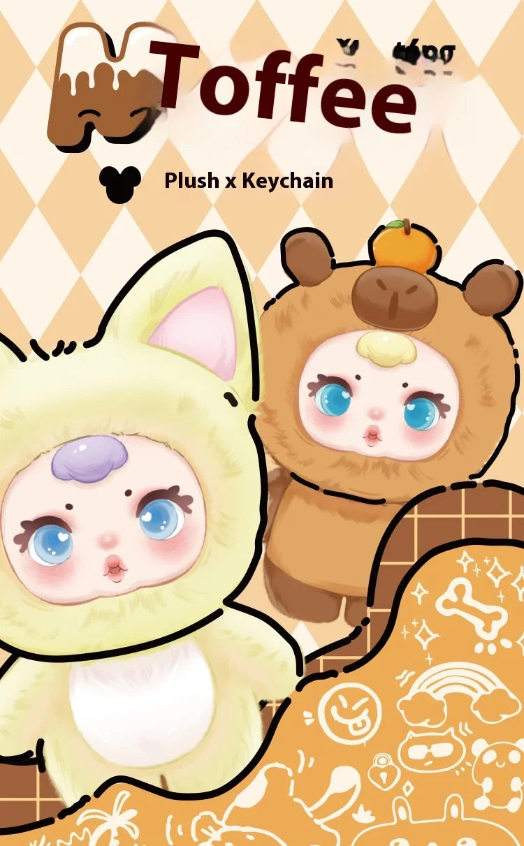 2025 New Cute Milk Candy Keychain Mysterious Blind Box Car Key Decoration Backpack Pendant Doll Small Gift Wholesale