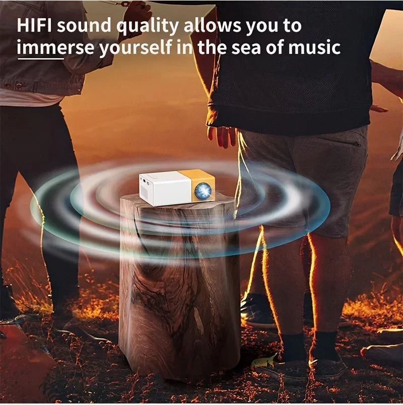 YG300 Home HD Mini Projector, suitable for outdoor camping movies, cinemas, and gaming experiences