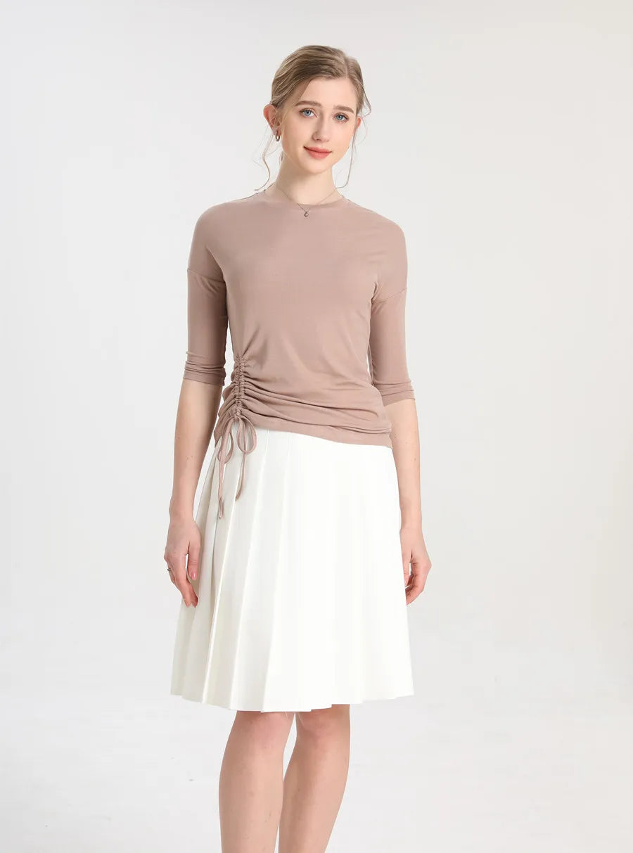 AS 2025 Summer String T shirt soft & breathable modal fabric 3/4 sleeve for women