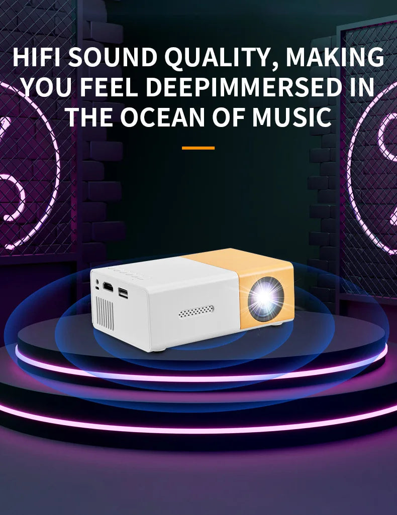 2025 New YG300 Portable Mini Movie Projector for Outdoor Camping &Drive-in Home Theater 30000 Hours Long Life Compact Projectors