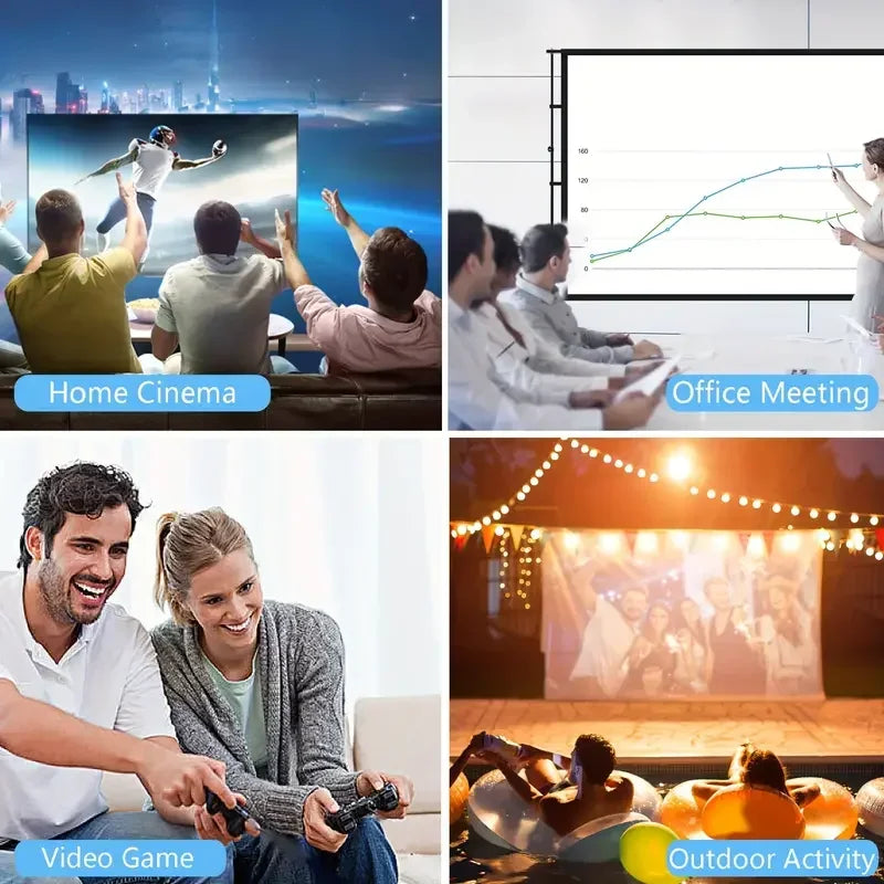 Proyector portátil YG300 para el hogar, conexión inalámbrica para teléfono móvil, compatible con USB, HDMI