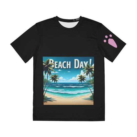 Beach Day Men's Tee, Summer Shirt, Ocean Vacation Top, Tropical Graphic T-Shirt, Beachwear Gift for Him