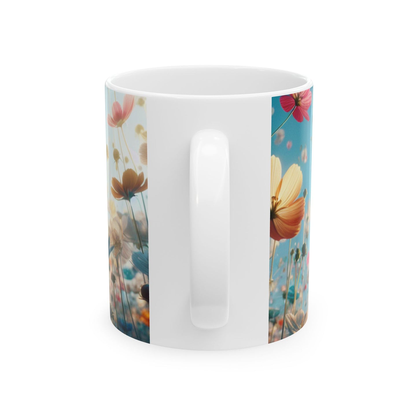 Floral Coffee Mug - 'My Coffee, Bitter But Enjoyable', Perfect Gift for Coffee Lovers, Earthy Decor, Relaxing Mornings, Housewarming
