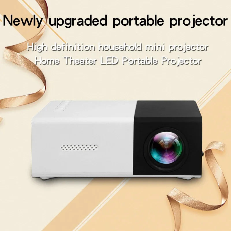 Proyector portátil YG300 para el hogar, conexión inalámbrica para teléfono móvil, compatible con USB, HDMI